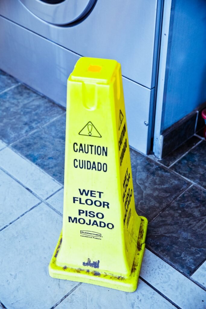 Yellow Caution Wet Floor Sign